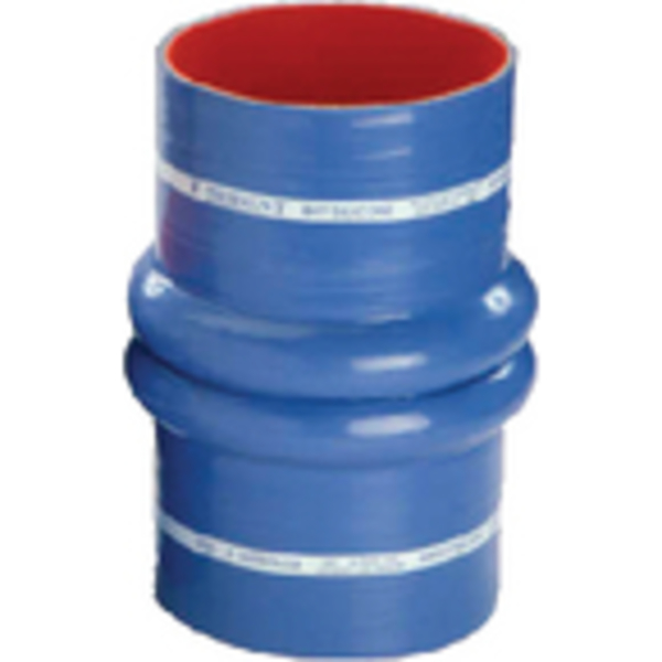 Trident Hose Blue Silicone "VHT" Double Hump Hose w/T-Bolt Clamps; 6" 274V6000SS
